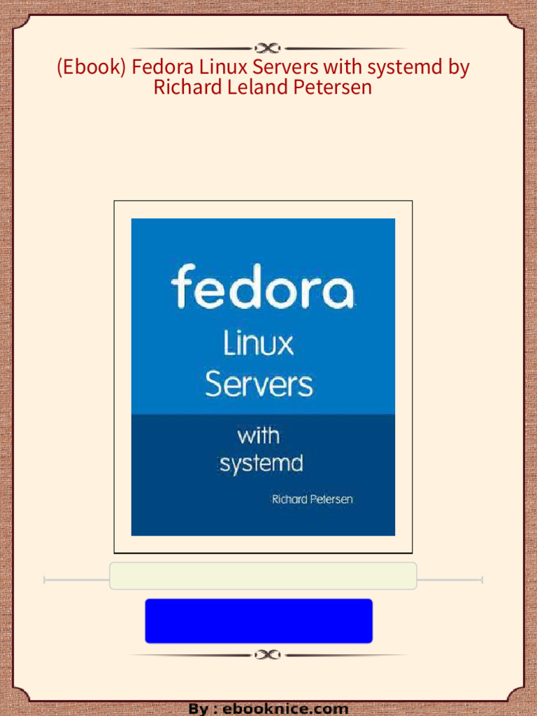  ebook fedora linux servers with systemd by richard leland petersen