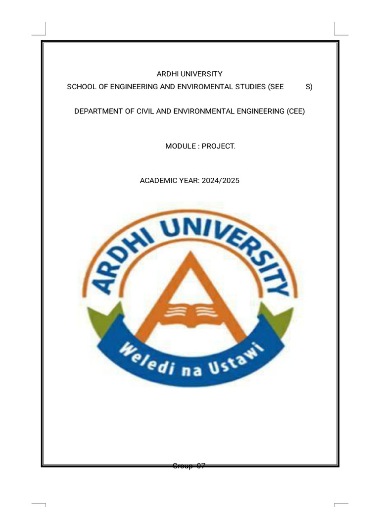 Ardhi University Civil Engineering Project Team | PDF