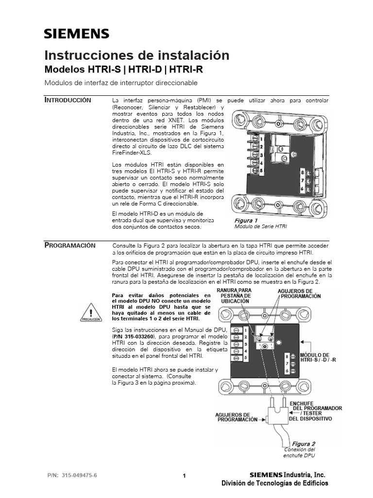Instalación Módulos HTRI de Siemens | PDF | Cambiar | Resistencia ...