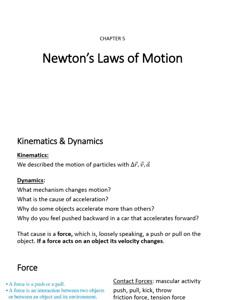 Understanding Newton's Laws of Motion | PDF | Force | Kinematics