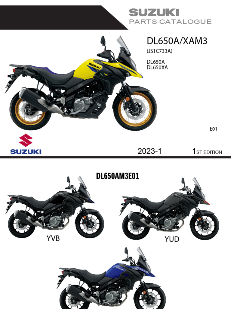 Suzuki DL650 Parts Catalogue E01 | PDF | Vehicles | Engine Technology