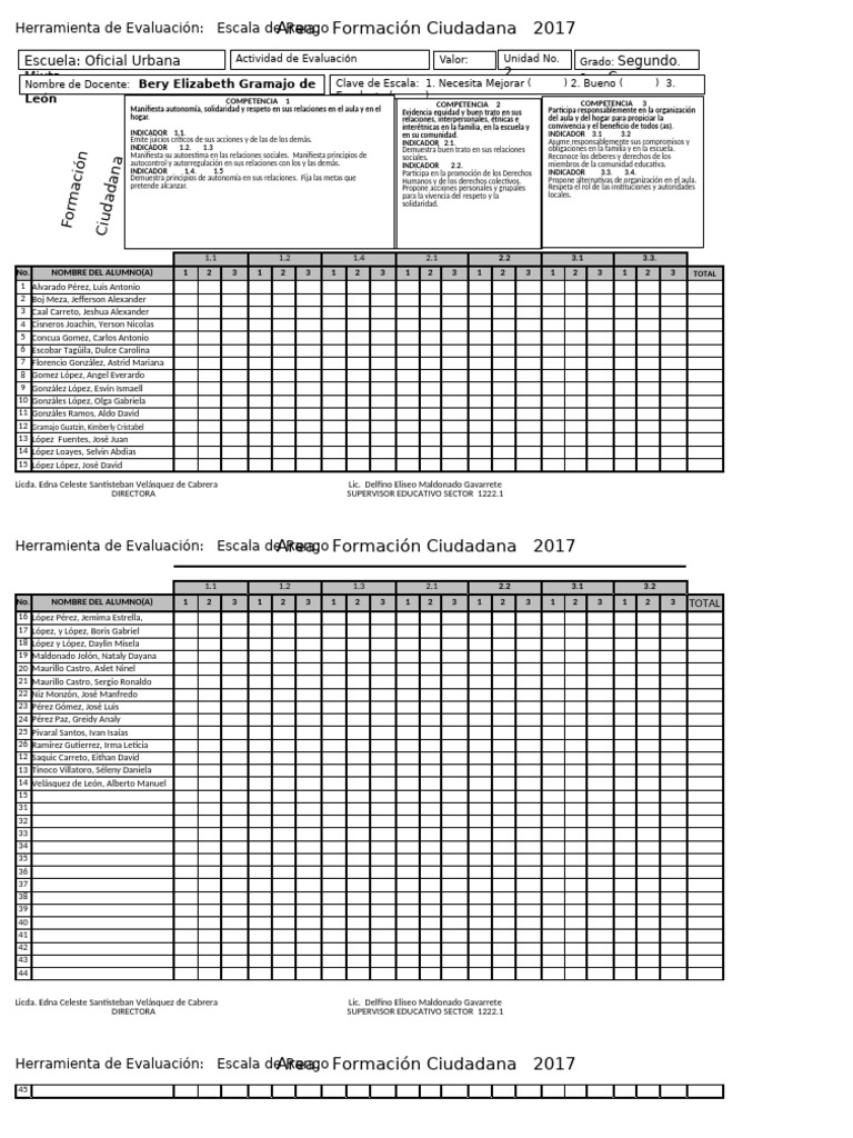 Escalas de Rango Segundo -2 Unidad | PDF | Aritmética | Psicología Social