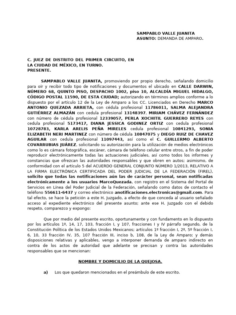 Amparo - Juanita Sampablo Valle | PDF | Caso de ley | Derecho ...