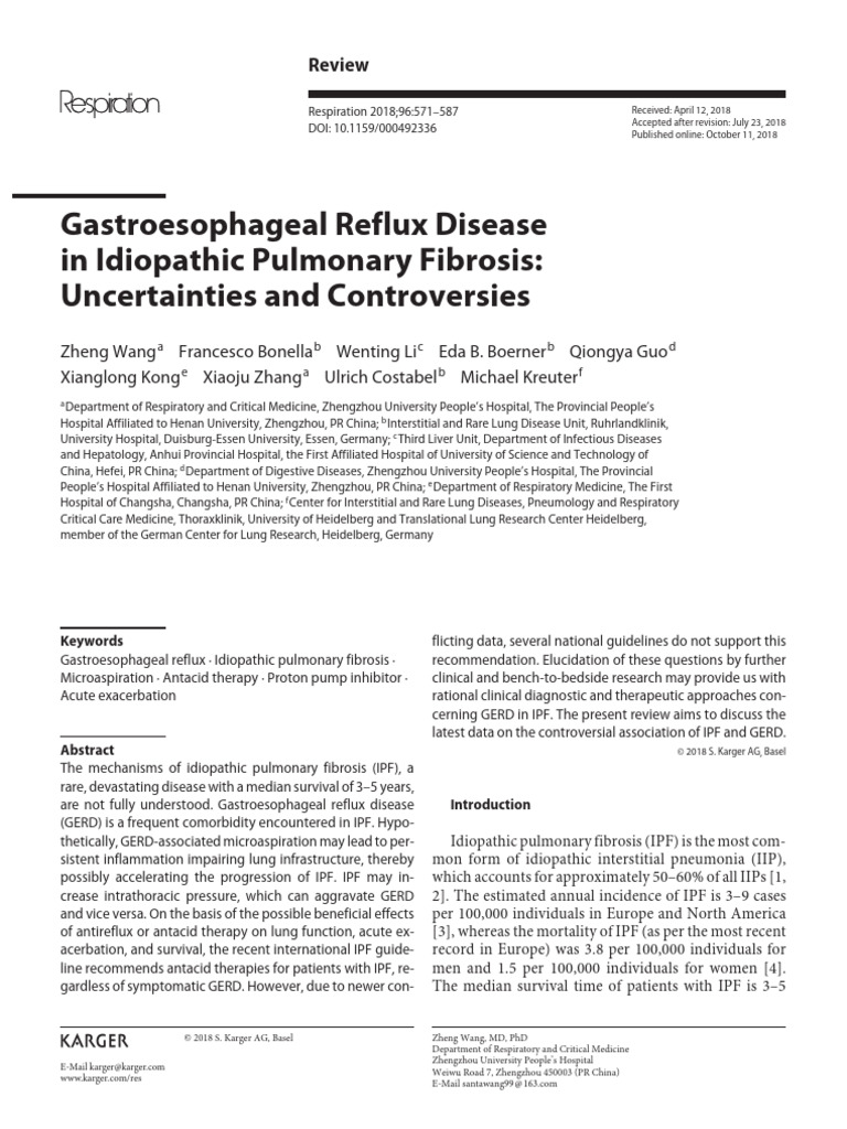 Wang 2018 | PDF | Gastroesophageal Reflux Disease | Esophagus