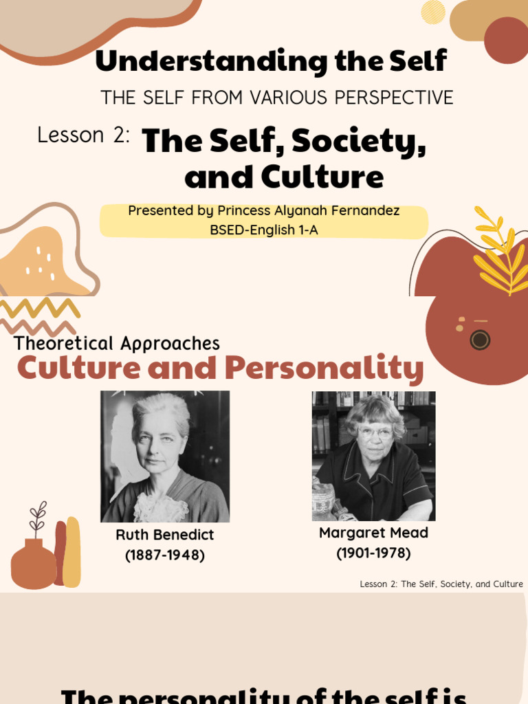 Understanding Self in Culture and Society | PDF | Society | Liberal ...