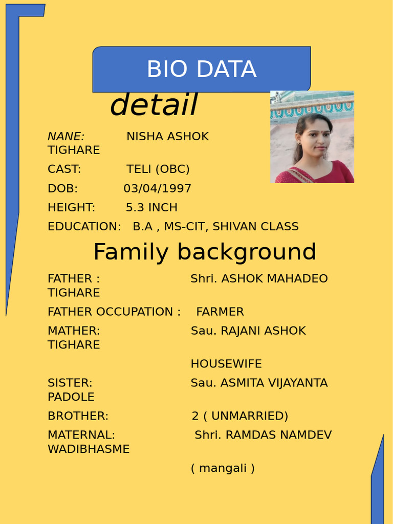 Bio Data | PDF