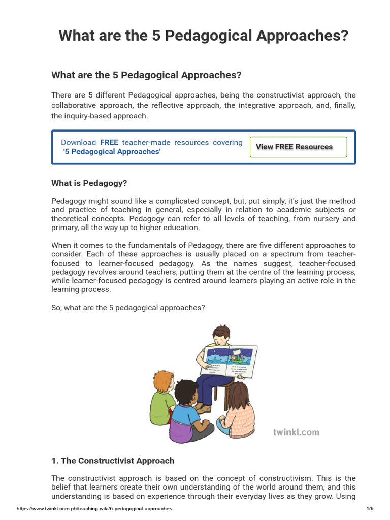 5 Key Pedagogical Approaches | PDF | Constructivism (Philosophy Of ...