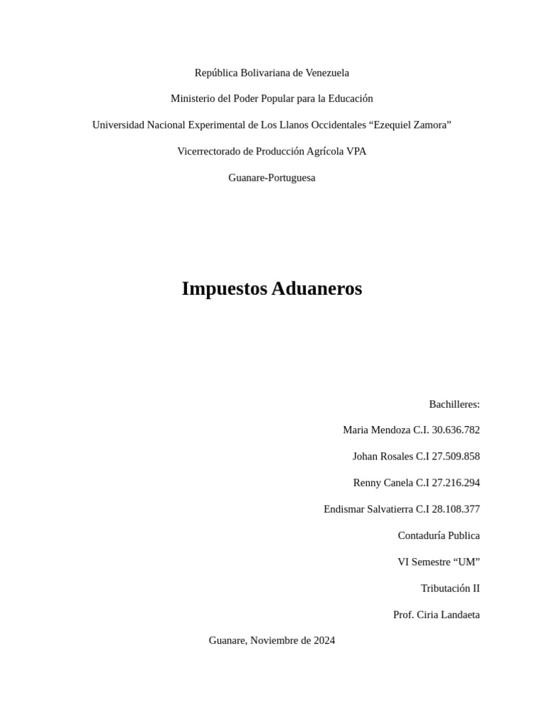 Guía Completa sobre Aduanas en Venezuela | PDF | aduana | Arancel