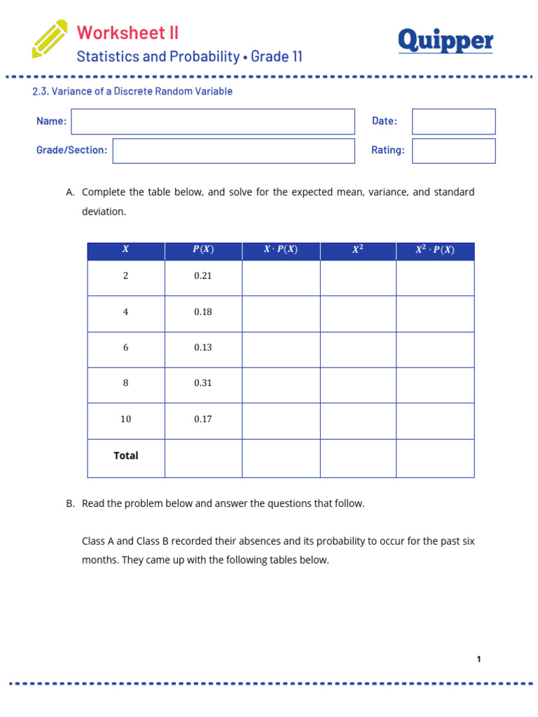 Variance of Discrete Random Variables | PDF | Variance | Measure Theory