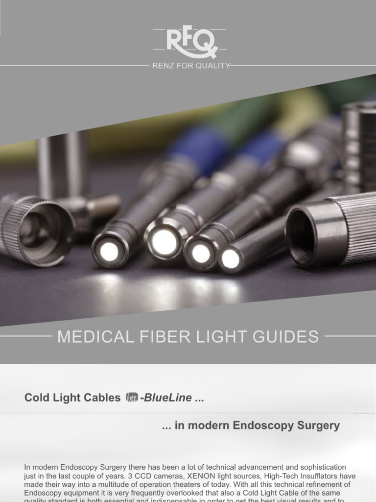 RfQ BlueLine Fiber Light Guides for Endoscopy | PDF | Optical Fiber | Light