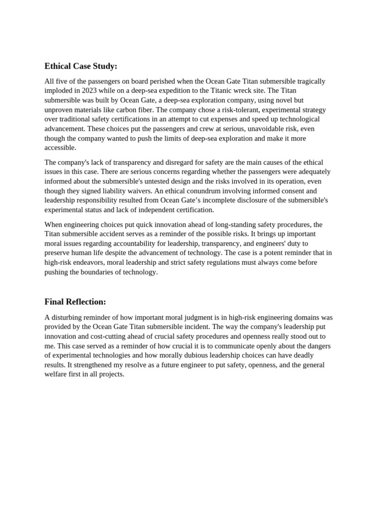 Ethical Case Study | PDF