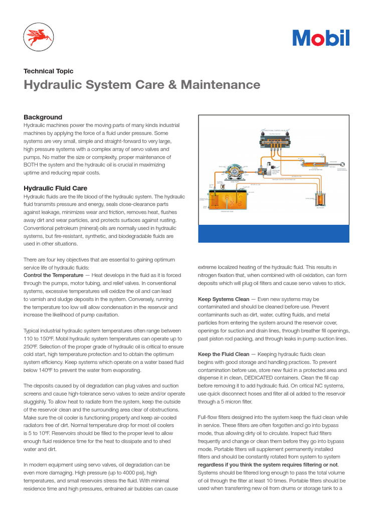 Hydraulic System Maintenance Guide | PDF | Pump | Valve