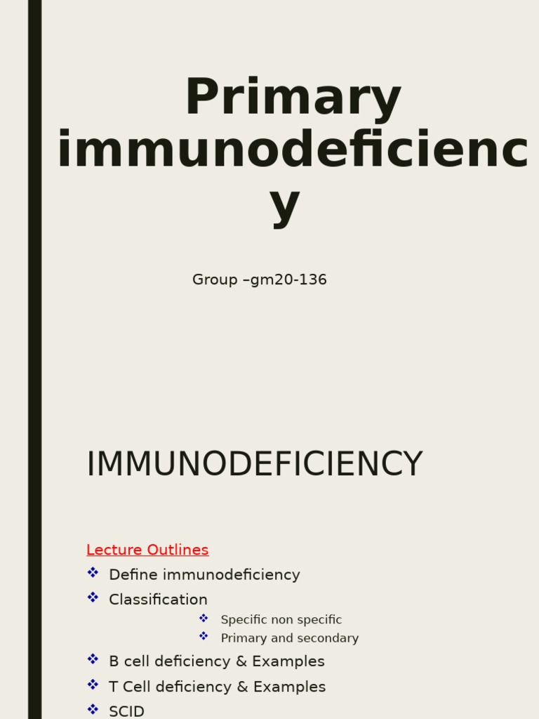 Understanding Primary Immunodeficiencies | PDF | Immunodeficiency ...