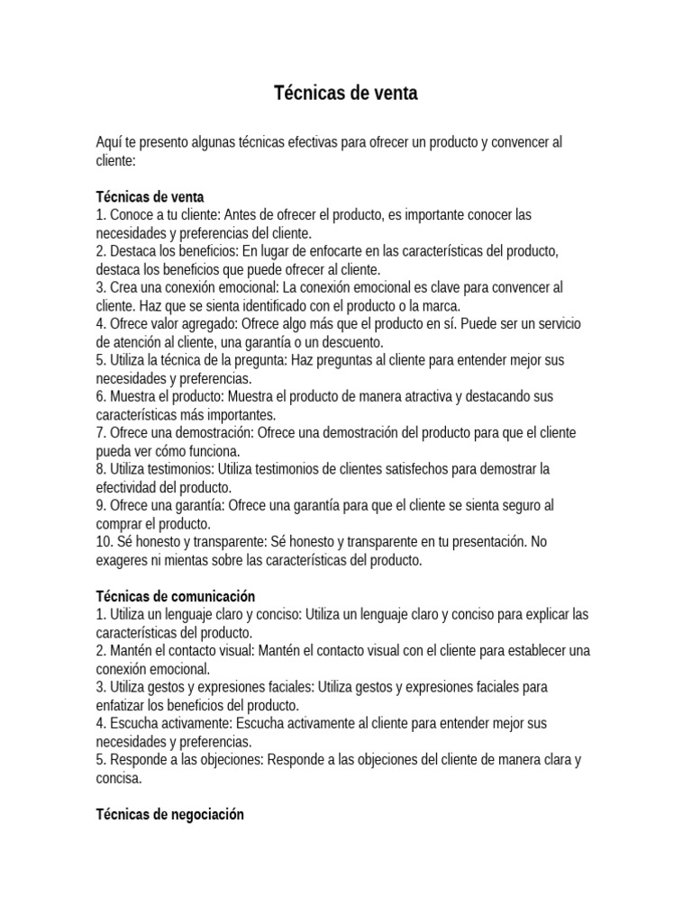 Estrategias Efectivas de Venta | PDF | Cliente | Business