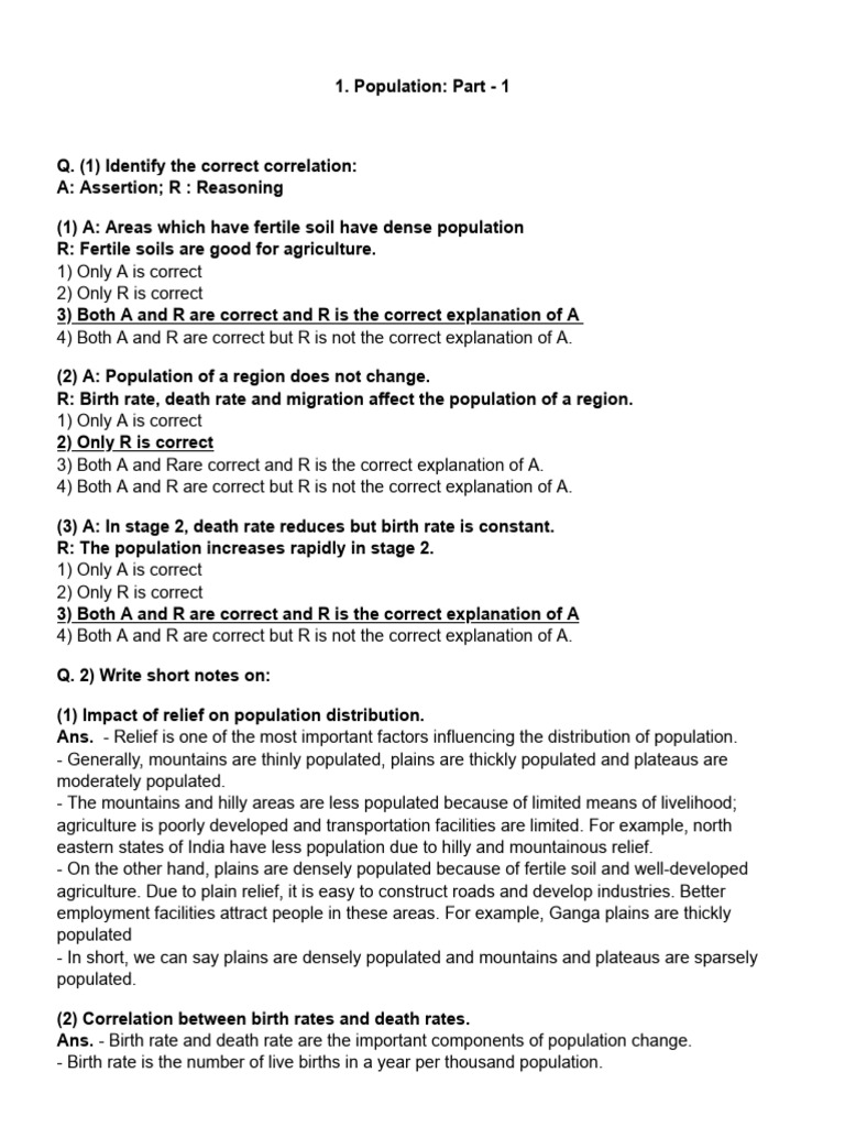 Population Dynamics and Distribution Factors | PDF | Birth Rate ...