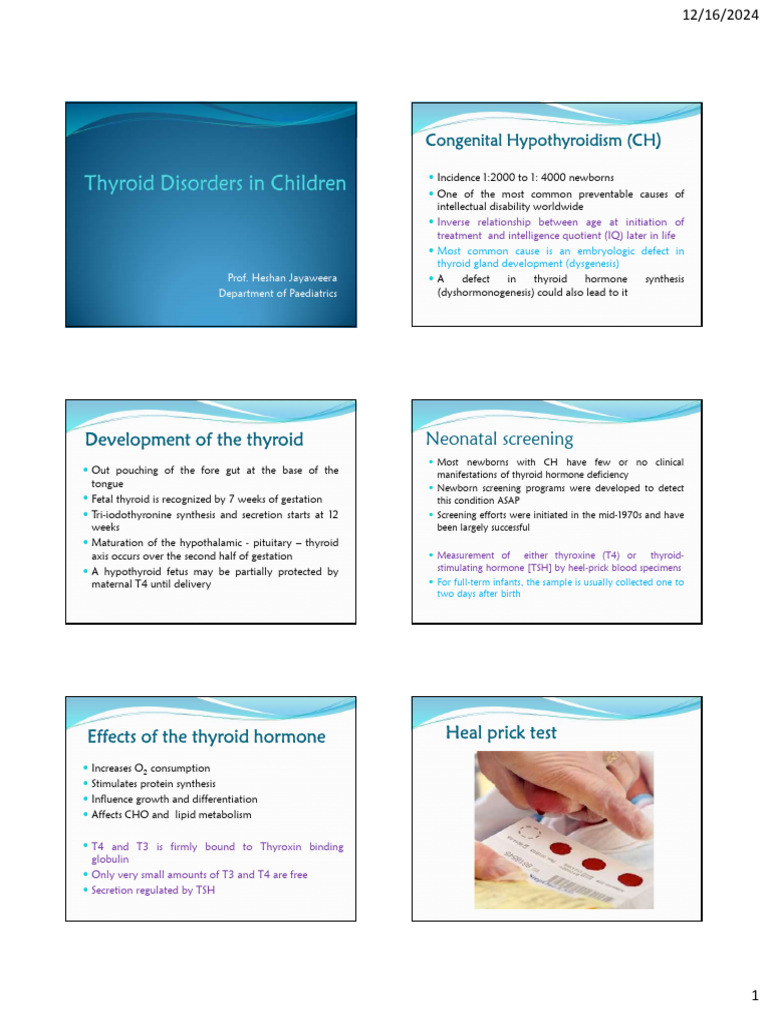 Thyroid Development and Disorders in Children | PDF | Thyroid ...