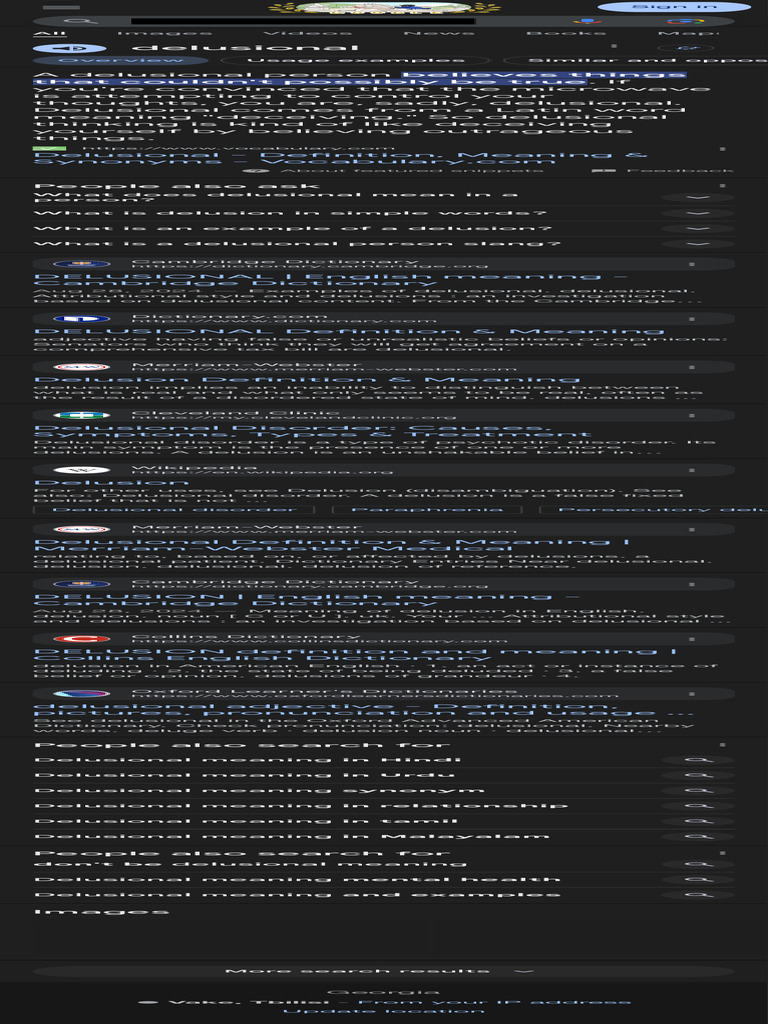 Delusional Meaning - Google Search | PDF | Delusion | Psychosis