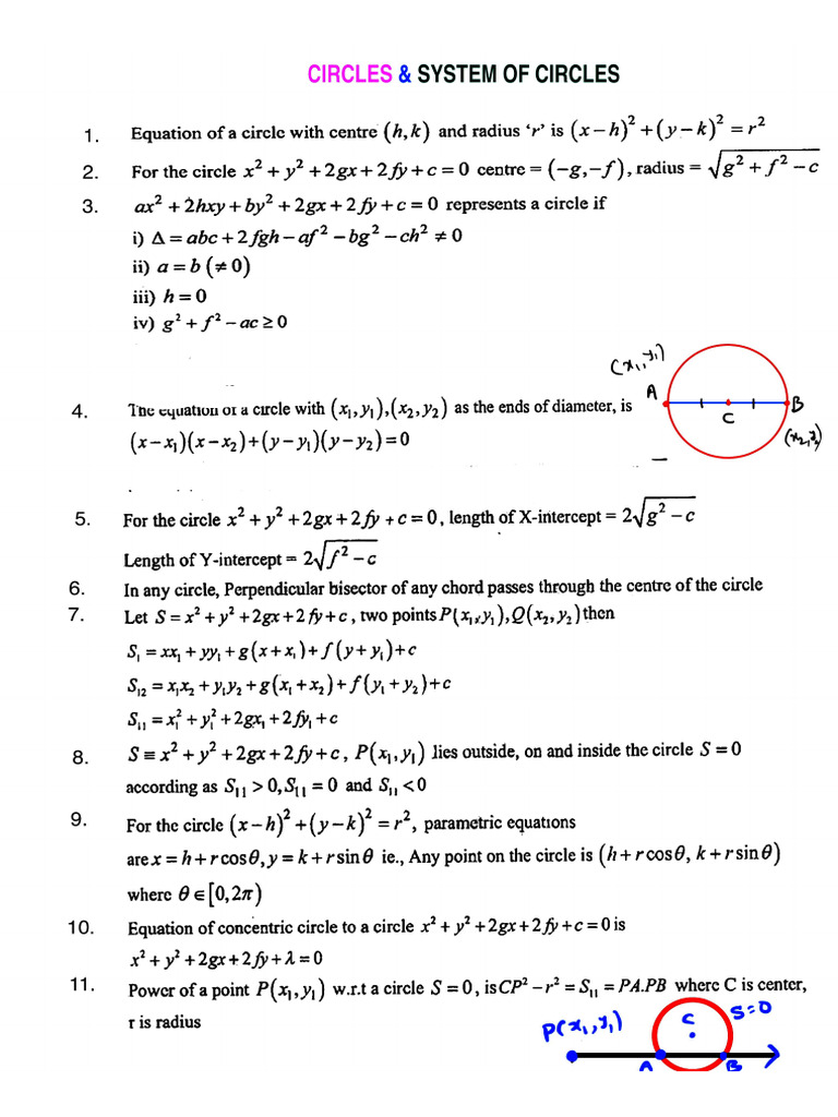 Circles and System of Circles | PDF