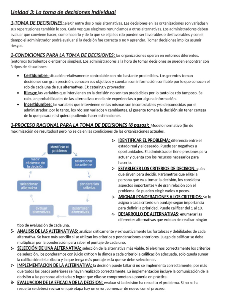 Toma de Decisiones en Organizaciones | PDF | Toma de decisiones ...
