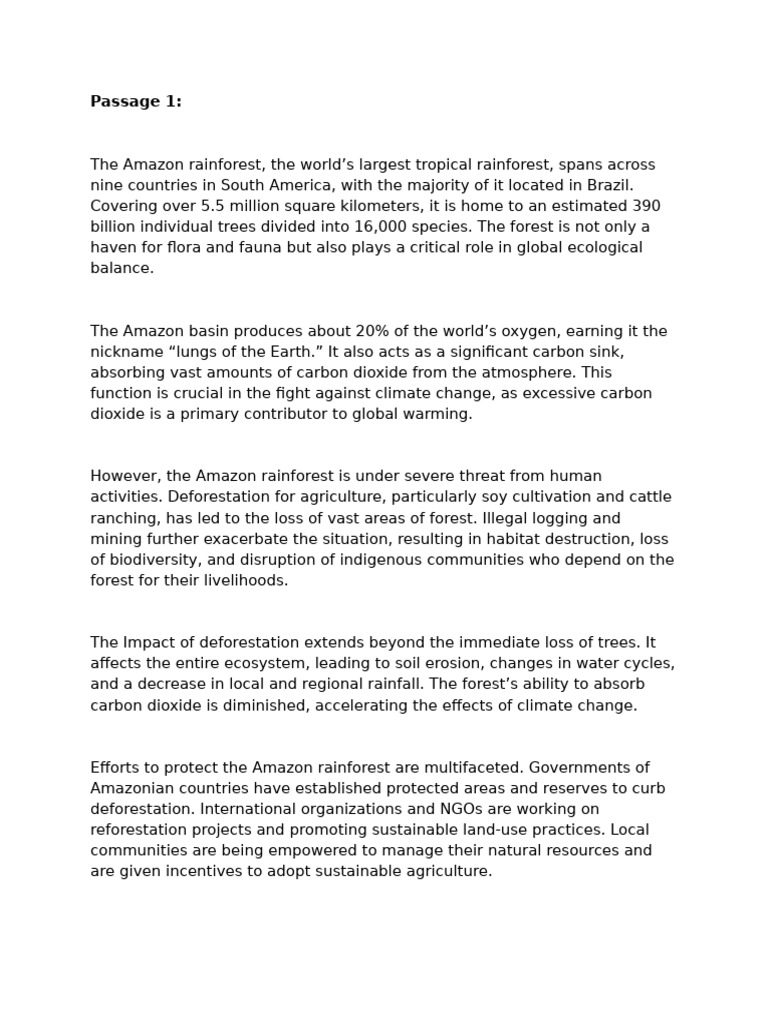 Amazon Rainforest: Deforestation Impact | PDF | Amazon Rainforest ...