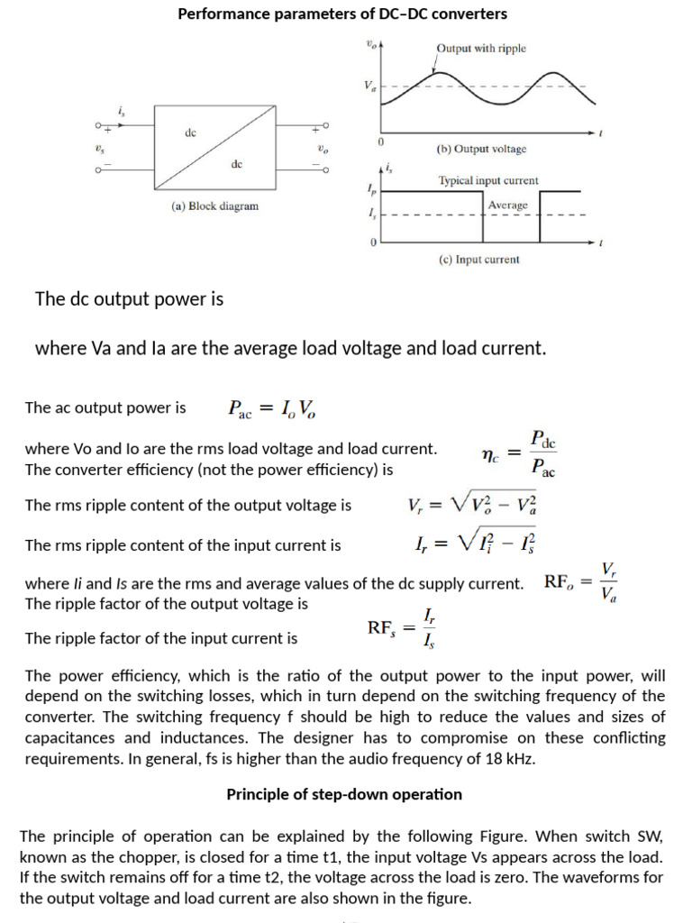 DC-DC Converter Performance Metrics | PDF | Electrical Engineering ...
