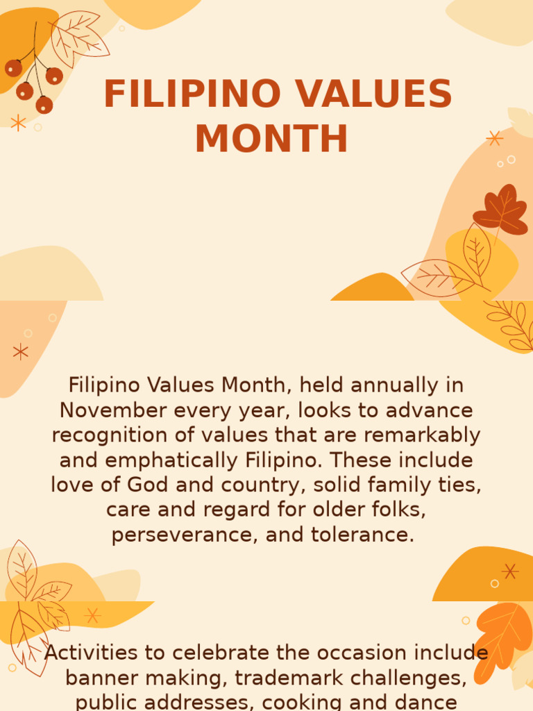 Filipino Values Month Celebration 2025 | PDF