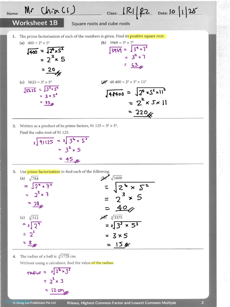 Worksheet 1B [Answer Scheme] | PDF | Mathematics | Distance