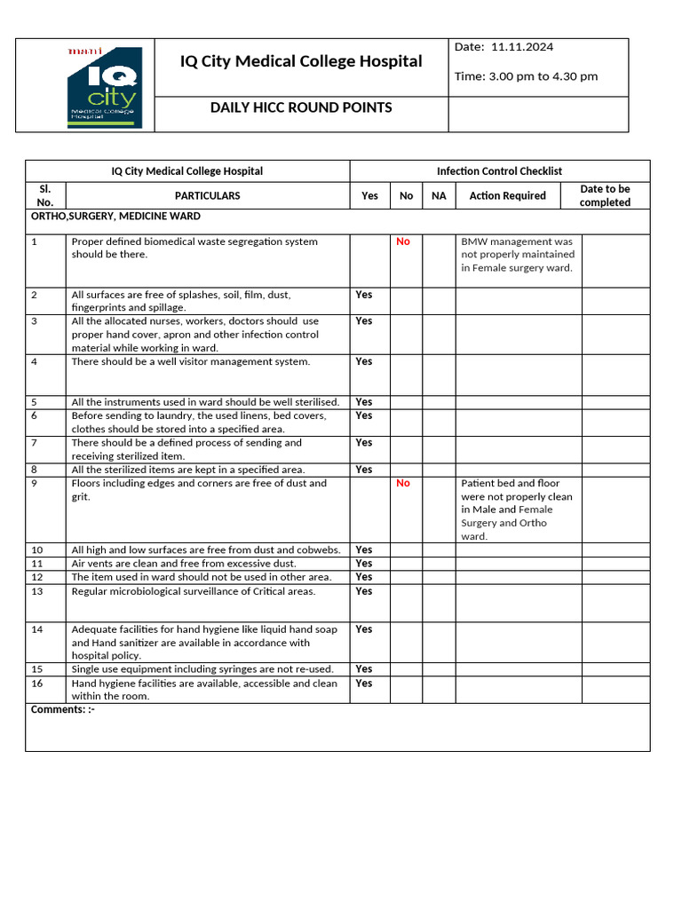 11.11.24 3rd Floor Orthoward, Medicine Ward, ISO. Ward, Male & Female ...