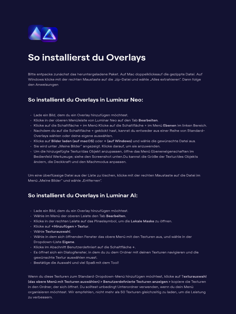 DE How To Use Overlays | PDF
