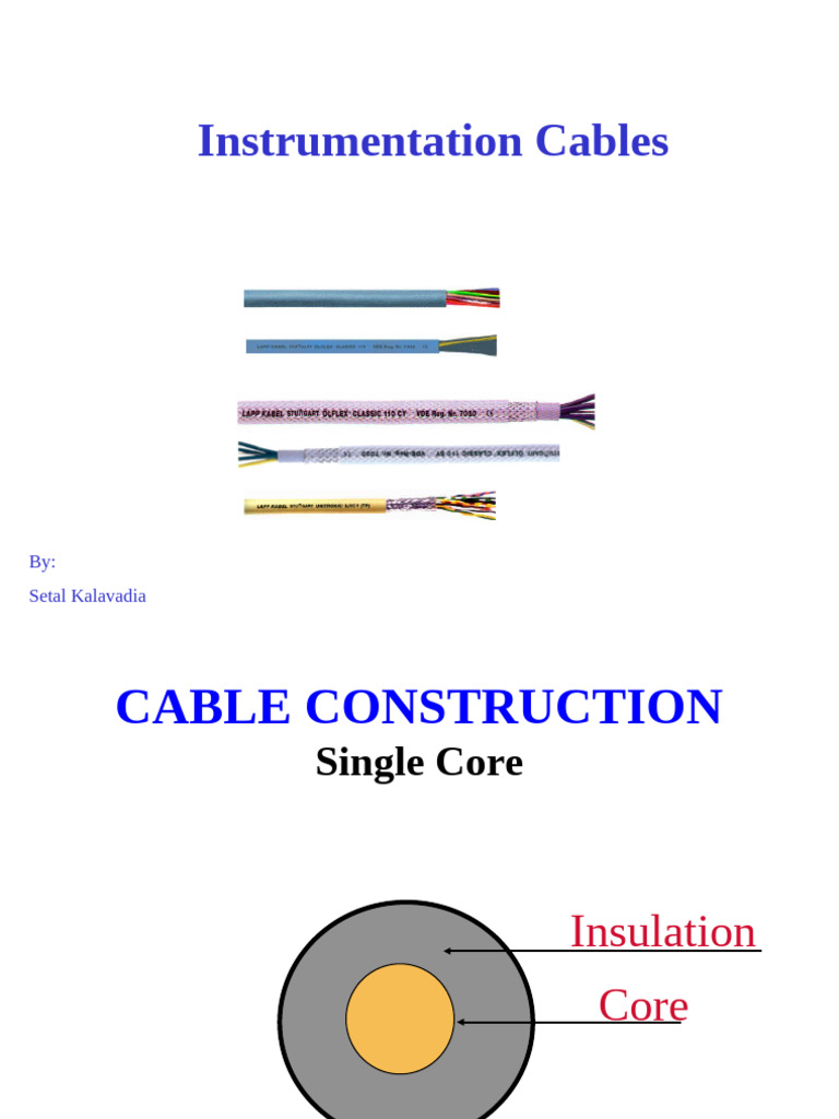 Instrumentation Cable Construction Guide | PDF | Polyvinyl Chloride ...