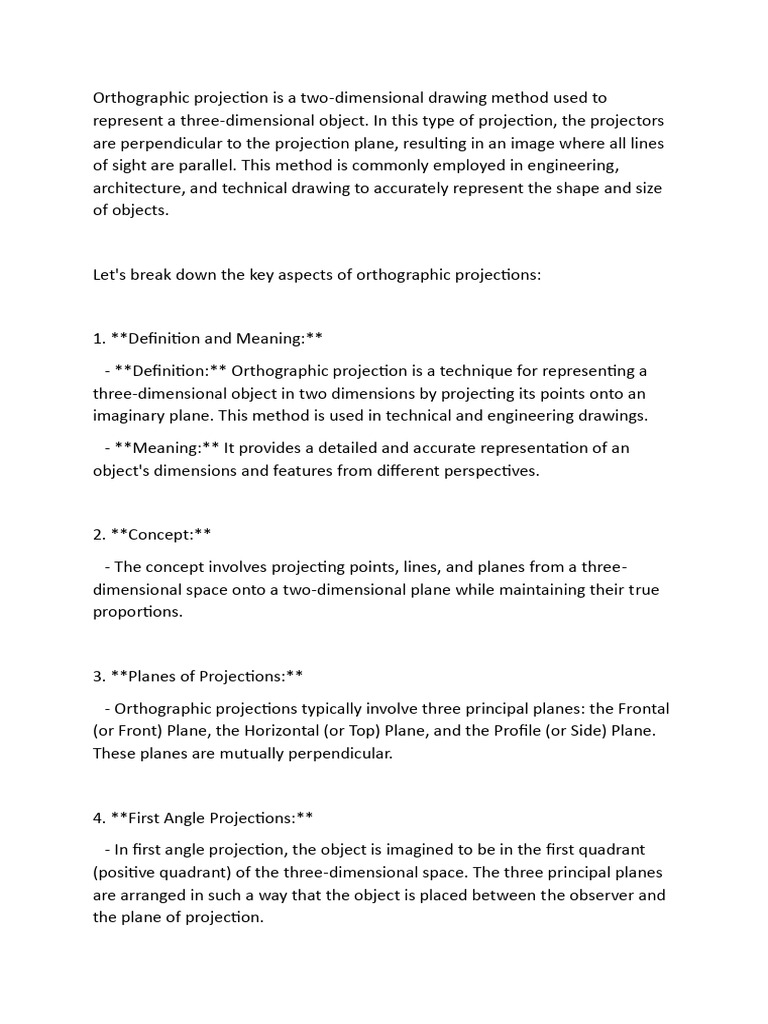 Understanding Orthographic Projection Techniques | PDF | Classical ...
