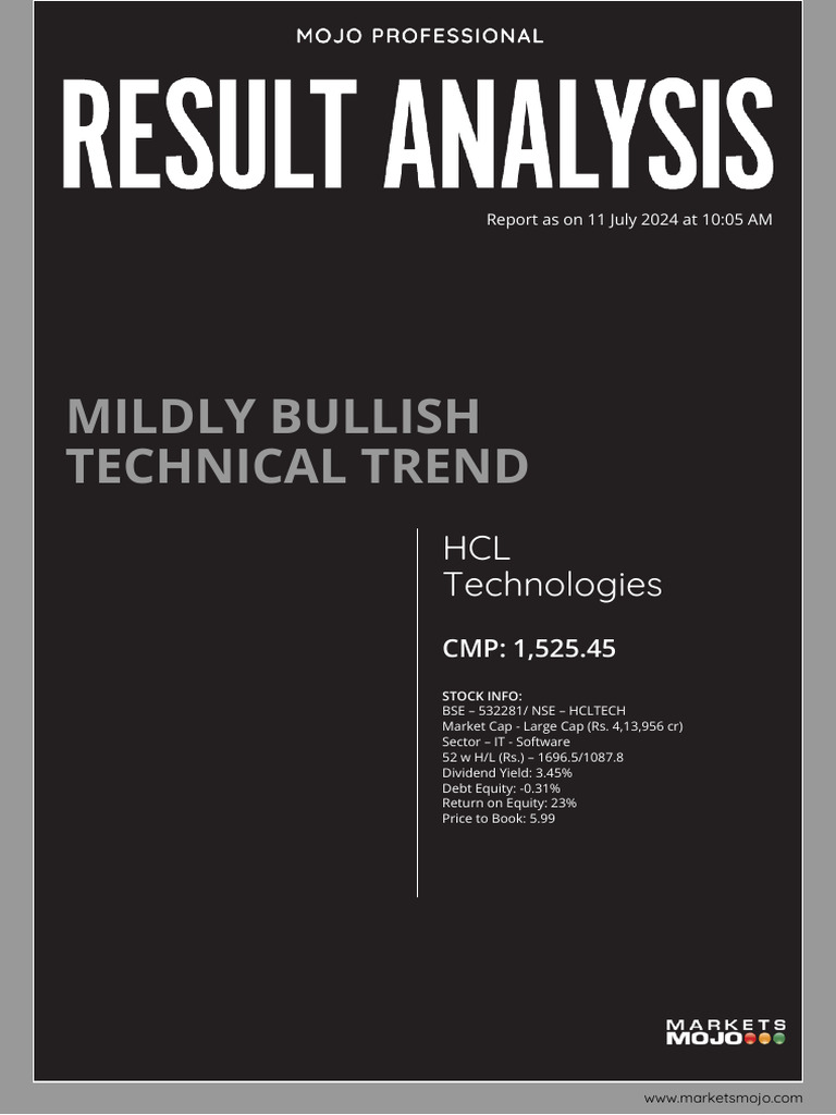 HCL Technologies Result Analysis 2024-07-11 | PDF | Market Trend ...