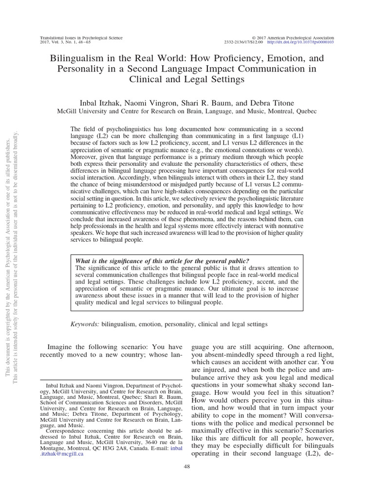 Bilingualism in The Real World | PDF | Second Language | Multilingualism