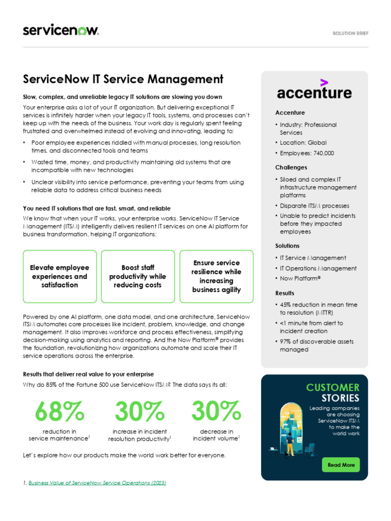 Servicenow 111424 Itsm Overview Brief | PDF | Information Technology ...