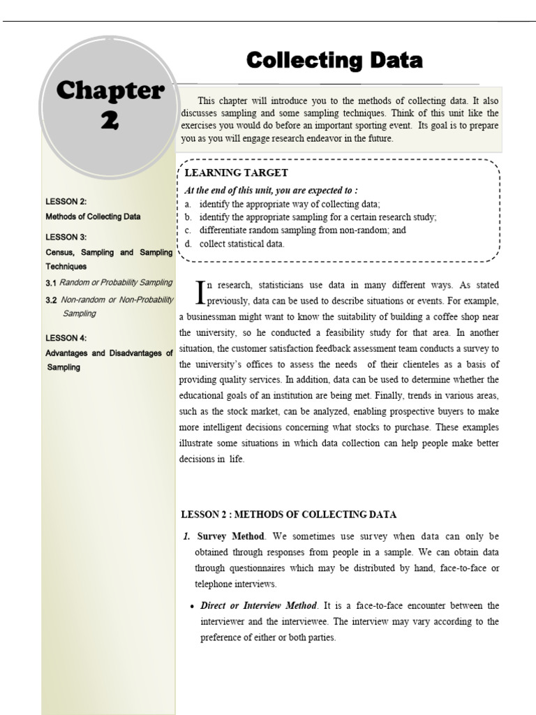 Sampling Methods in Data Collection | PDF | Sampling (Statistics ...