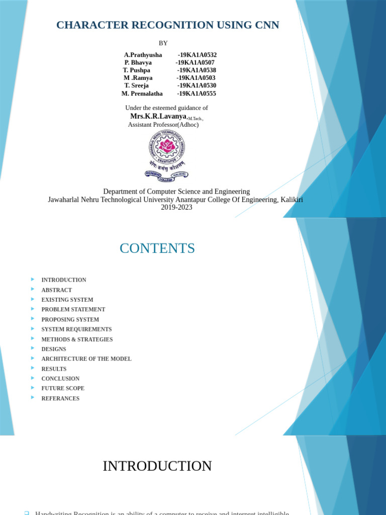 BATCH 6 | PDF | Artificial Neural Network | Optical Character Recognition