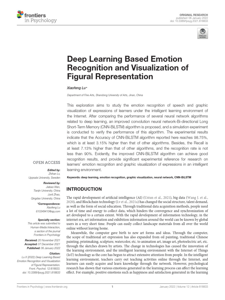 Deep Learning for Emotion Recognition | PDF | Deep Learning | Machine ...