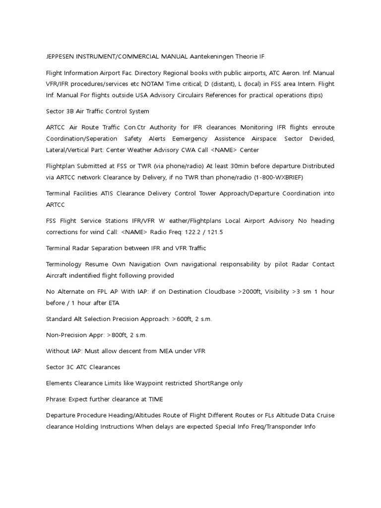 IFR Flight Procedures Guide | PDF