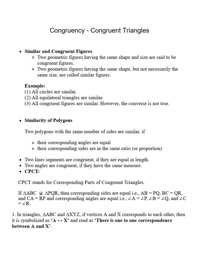 Congruent Triangles | PDF | Triangle | Triangle Geometry
