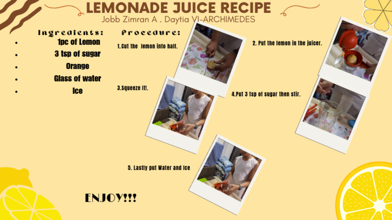 LEmonade juice recipe | PDF
