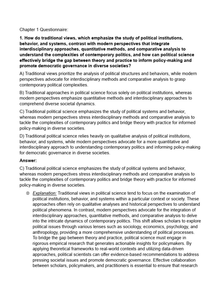 Political Science: Bridging Theory and Practice | PDF | Socialism | Policy