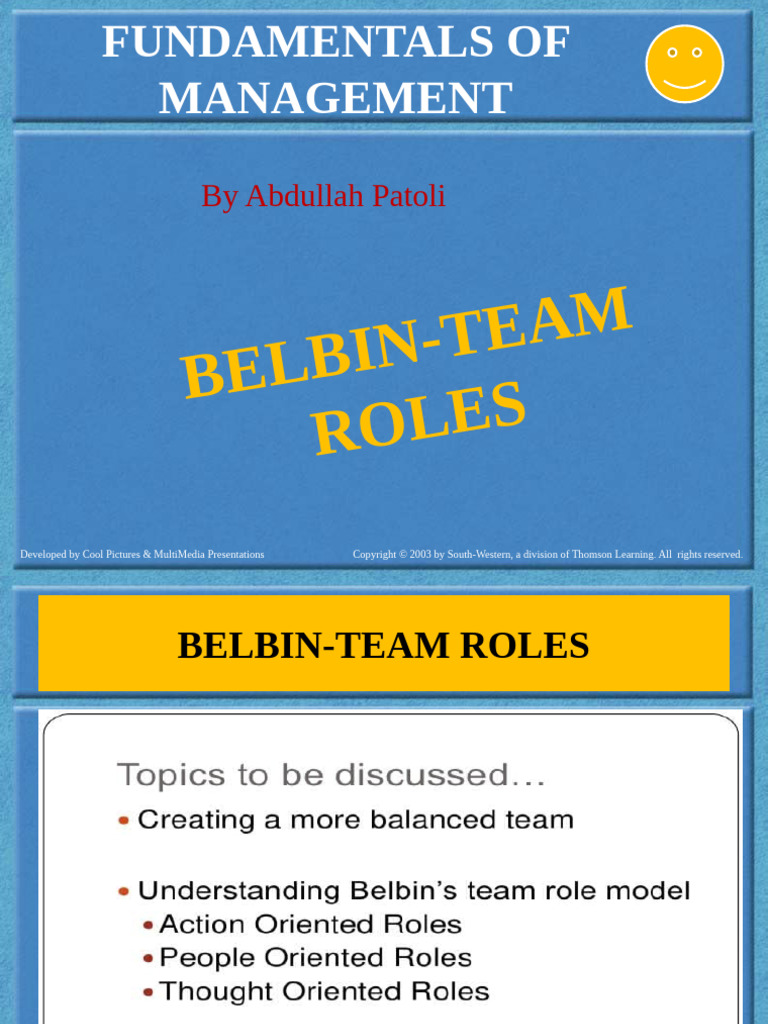 Understanding Belbin Team Roles | PDF | All Rights Reserved ...