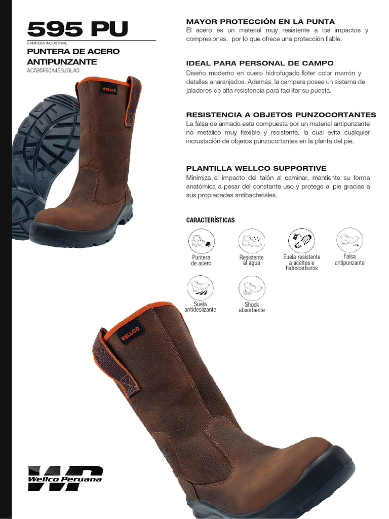 FT Campera 595 Pu Acero Wellco | PDF | Materiales