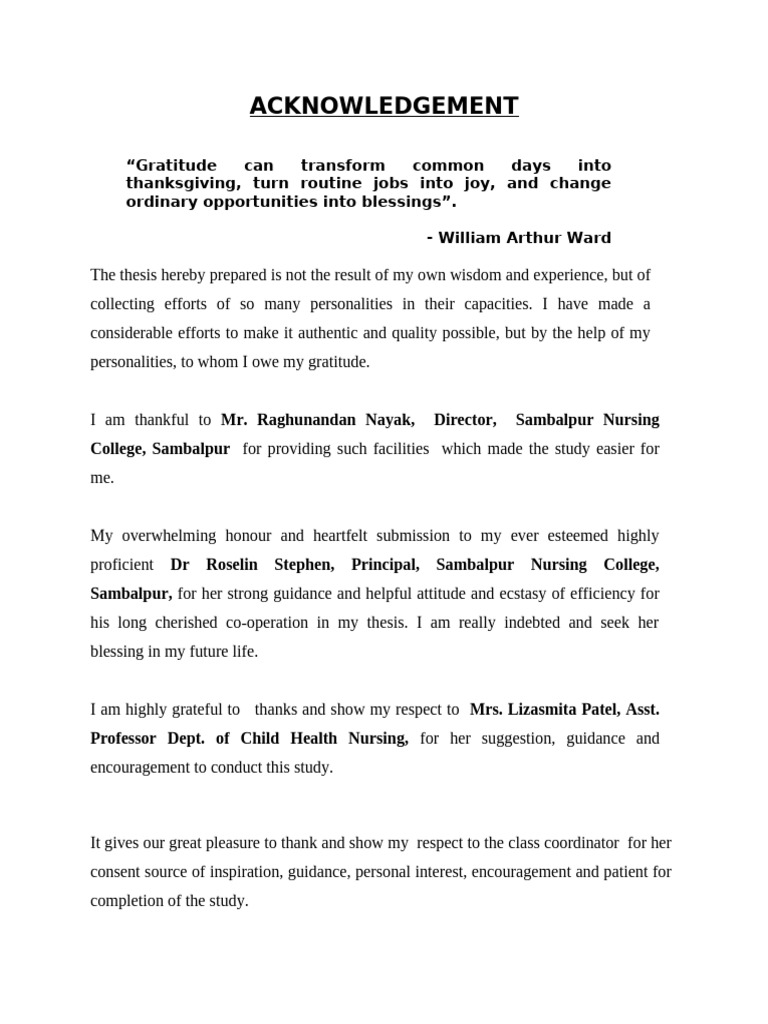 ACKNOWLEDGEMENT | PDF