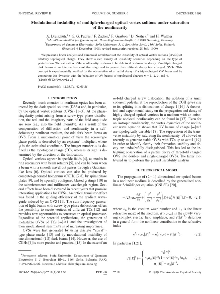 A. Dreischuh Et Al - Modulational Instability of Multiple-Charged ...