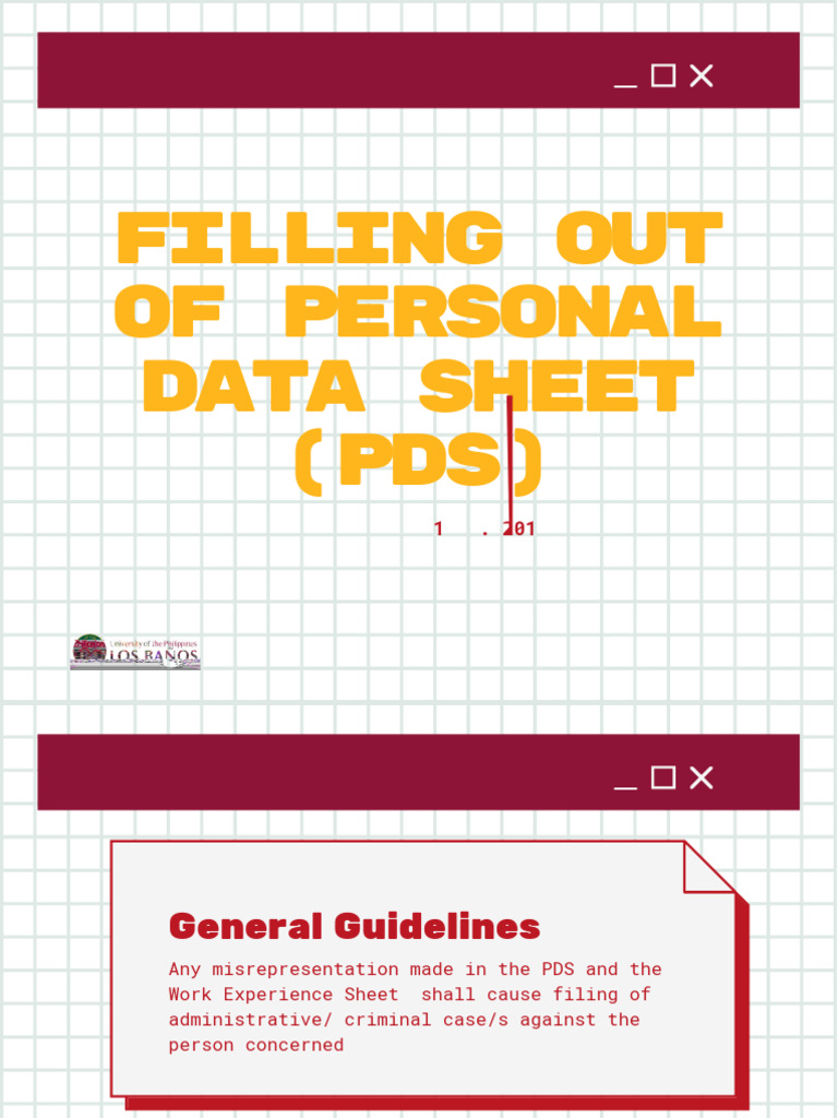 Filling Out of Personal Data Sheet | PDF