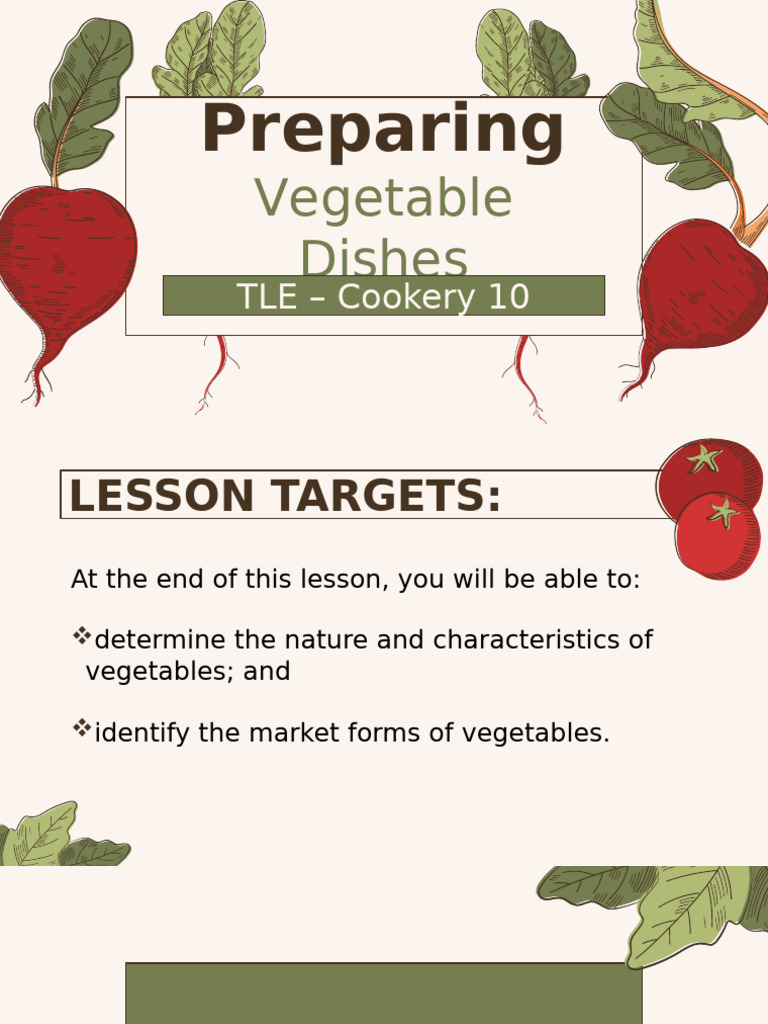 Understanding Vegetable Types and Uses | PDF | Vegetables | Bean