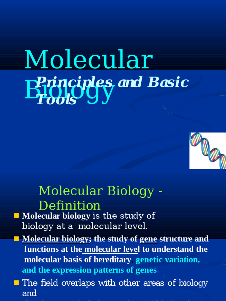 L.1 Introduction To Mol - Bio | PDF | Dna | Molecular Biology