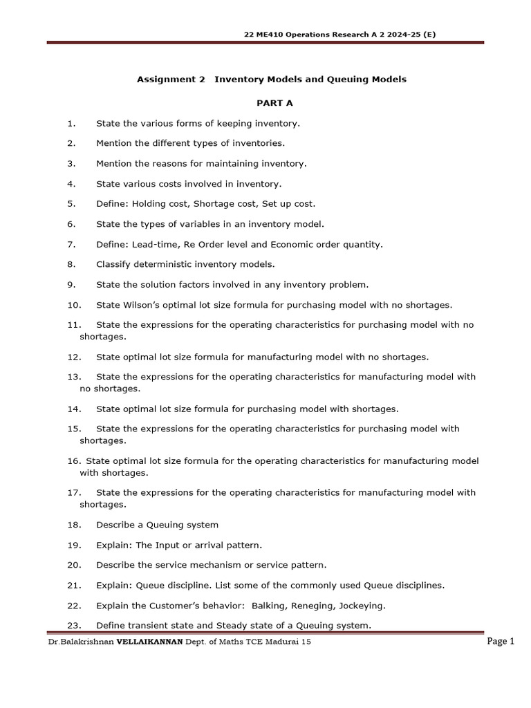 22ME410.Assignment 2 (24-25) (E) | PDF
