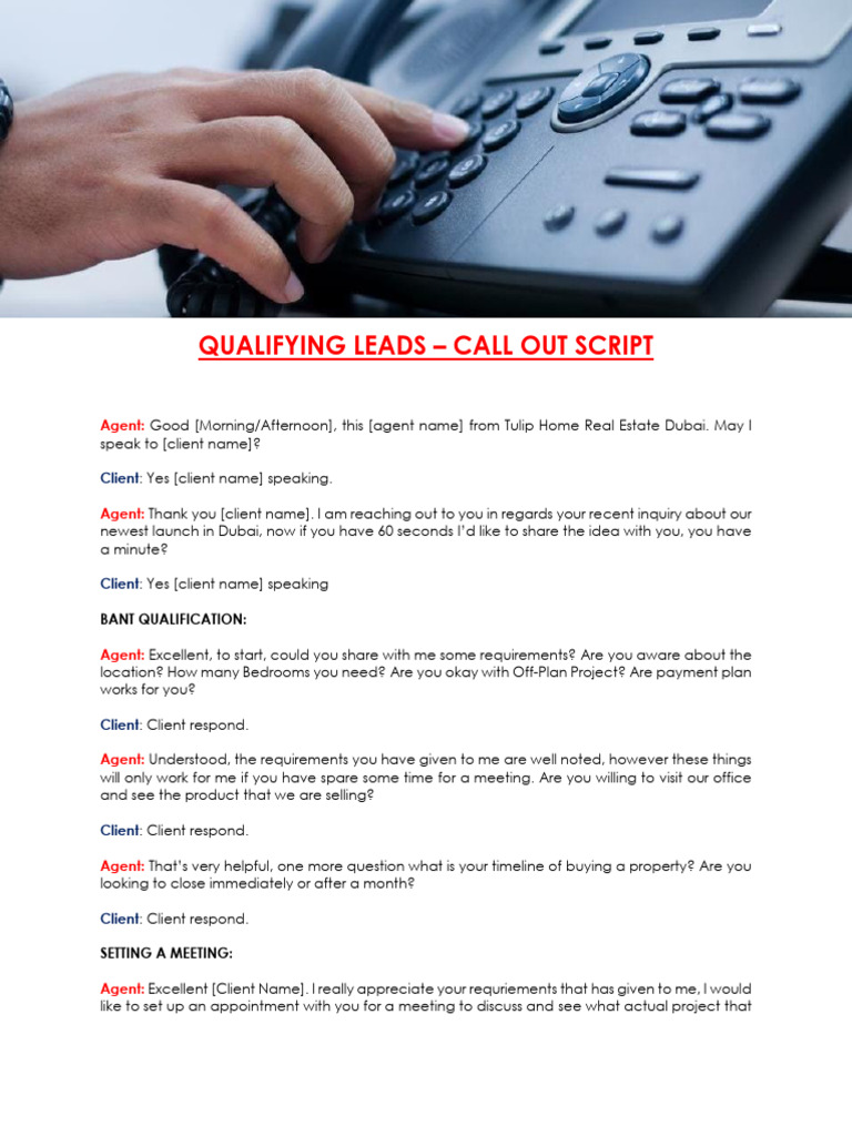 Qualifying Leads-Script-2025 | PDF